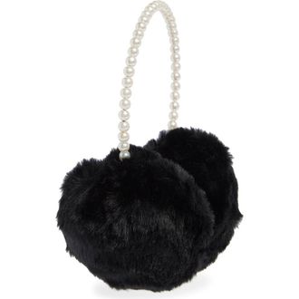 BCBGeneration Stitched Faux Fur Earmuffs in Black at Nordstrom Rack