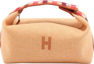 Herm&egrave;s Orange Small Wool Bride a Brac Au Carre Case