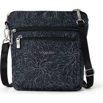 Baggallini Modern Pocket Crossbody Bag in Midnight Blossom at Nordstrom