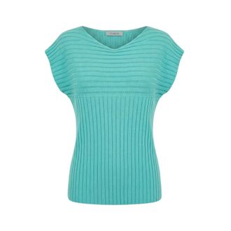 Malo Top in maglia senza maniche - - Knitwear - Donna - Blu - S
