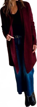 Pink Martini Stockport Open Front Jacket In Aubergine