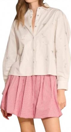 Hunter Bell Hudson Long Sleeve Shirt In White