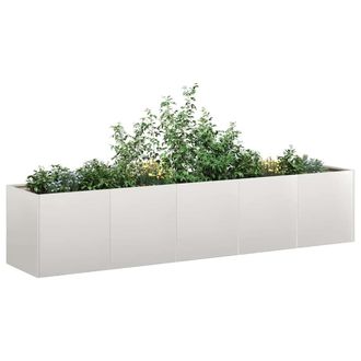 Berkfield Home Planter 200x40x40 cm Stainless Steel | Size: 200 x 40 x 40 cm
