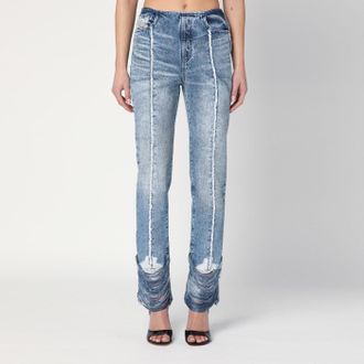 Diesel Bootcut jeans D-Ginna blu effetto slavato