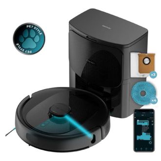 Cecotec Cecotec Robot Aspirador Y Friegasuelos Con Base Autovaciado Conga 9590 Spin Revolution Ultra Power Home Essential