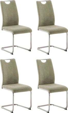 MCA Furniture Freischwinger »MCA TERESINA Schwingstuhl mit Griffloch« () (4er-Set), Schwingstühle mit Griffloch, Komfortsitzhöhe von ca. 48 cm