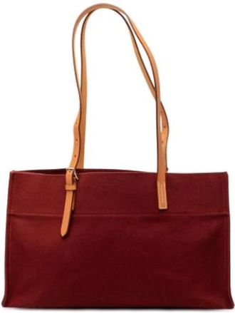 Herm&egrave;s Pre-owned Tote Bags, female, Red, Size: ONE SIZE Pre-owned The Etriviere Tote Bag