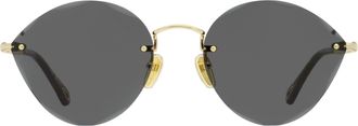 Chlo&eacute; CH0253S Beveled Rimless Sunglasses - Gold