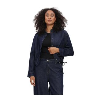 Summum Dames Blouses Denim Blouse Light Cotton Twil - Dames - Blouses & Shirts - Blauw - Maat: L Denim