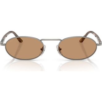 Persol 55mm Rectangular Sunglasses in Gunmetal /Brown at Nordstrom