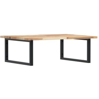 vidaXL Vidaxl - Estante De Lavabo De Pared Acero Y Madera Maciza De Acacia