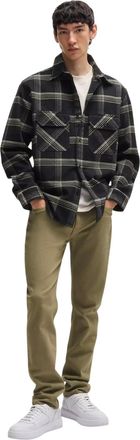 HUGO BOSS Hugo Oversized overhemd van geborsteld katoenen twill voor heren (Kijk op)
