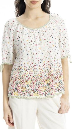 Max Studio Tie-Sleeve Blouse