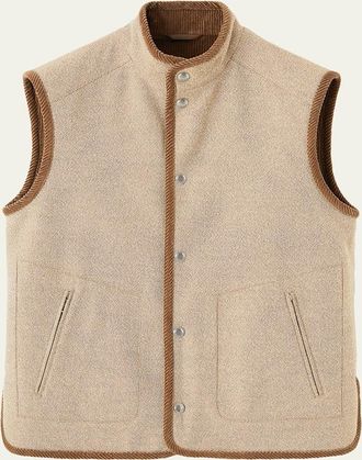 Loro Piana Mens Kelvin Cashmere, Virgin Wool and Silk Vest