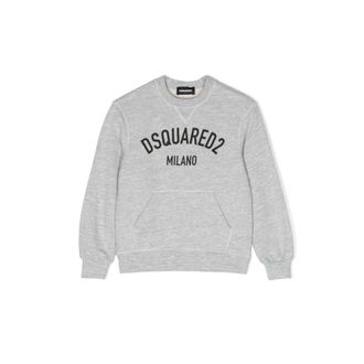 Dsquared2 Gray Relax Felpa Sweatshirt - male - Dsquared2 - Kids Sweatshirts - Gray - 12 Y - Kids