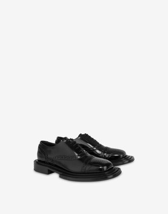 Moschino Brushed calfskin Derby shoes - Black