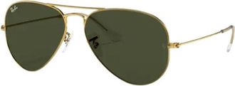 Ray-Ban Aviator Klassieke Zonnebril - unisex - Accessoires - Geel - Maat: 58 MM