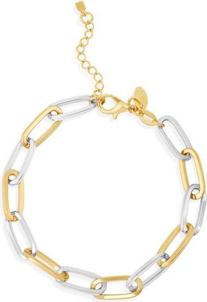 SHYMI Mixed Metal Paperclip Bracelet in Silver Gold at Nordstrom