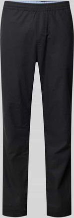 Tom Tailor Gerade Hose aus Leinen-Baumwoll-Mix in Black, Gr&ouml;&szlig;e XXXL