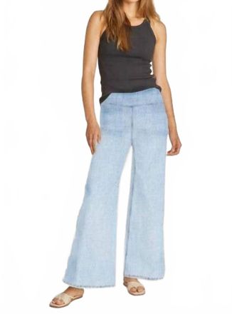 Free People Pull-On Wide Leg X Himalaya Jeans In Blue