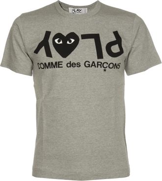 Comme Des Gar&ccedil;ons Grijs Logo T-Shirt - Heren - T-shirts - Grijs - XL - Katoen - Tops