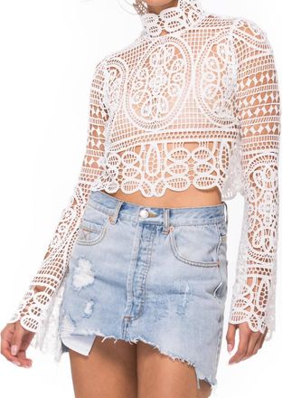 Stone_Cold_Fox Perkins Crop Top In White