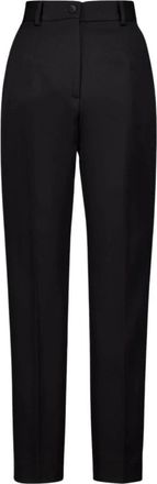 Dolce & Gabbana Zwarte Wol Tuxedo Broek - Dames - Slim Fit Broeken - Zwart - L - Wol - Broeken