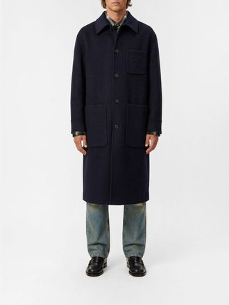Loewe Single Breasted Wool and Cashmere Coat