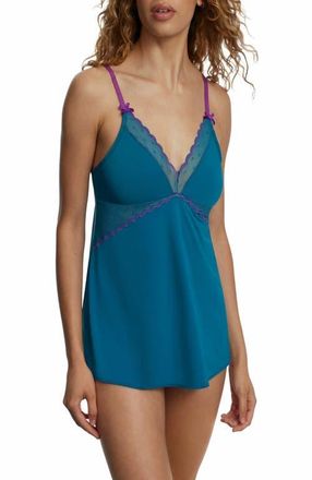 Skarlett Blue Siren Dotted Lace Babydoll in Celestial/vivid Purple at Nordstrom, Size Medium
