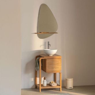 Sklum Conjunto De Mueble De Ba&ntilde;o En Madera De Teca Bradley Sklum