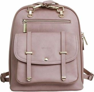 Belle & Bloom 5th Ave Leather Backpack in Dusty Pink at Nordstrom