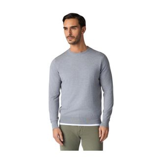 Brooks Brothers Truien & Vesten, Heren, Grijs, 3Xl, Wol, Merino Wol Trui met Ronde Hals