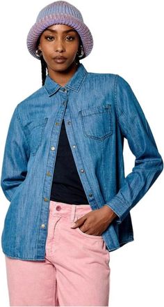 Kaporal Freez Shirt - Dames - Blouses & Shirts - Blauw - Maat: XS Katoen