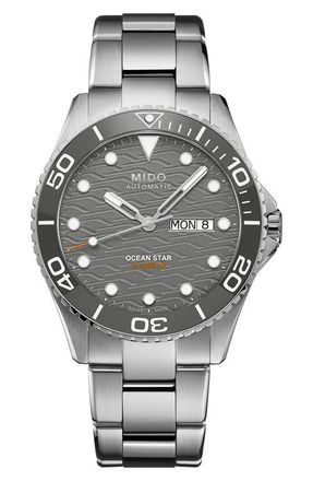 Mido Ocean Star 200C Bracelet Watch, 42.5mm in Silver at Nordstrom