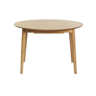 Miliboo Mesa Redonda Extensible Con Extensiones Integradas De Madera De Roble Clara 115-154 Cm Ego