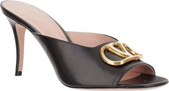 Valentino Garavani Black Logo Heels