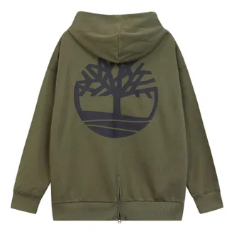 Timberland Tree Logo Hoodie Olive Green A5PVA-A58