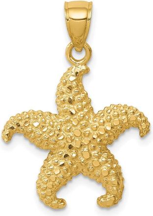Diamond2Deal 14k Yellow Gold Starfish Pendant