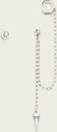 AllSaints Brass Bijou Cuff and Stud Earrings, Size: One Size