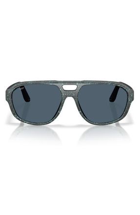 Costa Street Heat 55mm Polarized Rectangular Sunglasses in Matte Aqua Drip /Gray at Nordstrom