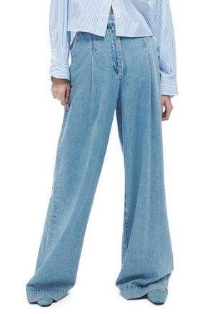 Rag & Bone Abigale Featherweight Pleated High Waist Baggy Jeans in Billie at Nordstrom Rack, Size 24
