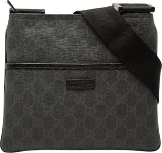 Gucci Pre-owned Vintage Crossbody Bag - Dames - Vintage Schoudertas - Zwart - ONE Size - Leer - Vintage