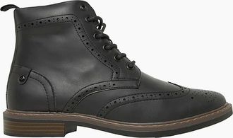 Nicholas Deakins Mens Trigger Lace-Up Brogue Boots - Black - Size: 10 45