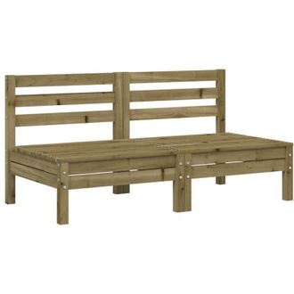 vidaXL Vidaxl - Divani Senza Braccioli da Giardino 2pz Legno di Pino Impregnato
