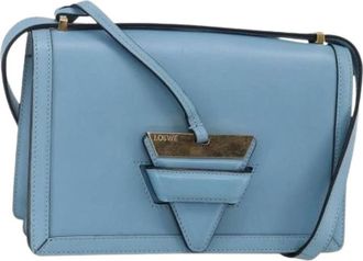Loewe Pre-owned Cross Body Bags, female, Blue, Size: ONE SIZE Pre-owned Leather Crossbody Bag