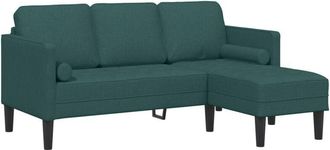 vidaXL Sofa Set Dark Green 173 x 131 x 67 cm Fabric vidaXL