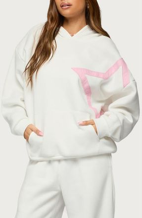 Edikted Starly Oversize Hoodie in White at Nordstrom, Size X-Large