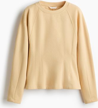 H&M Tailliertes Sweatshirt - Beige