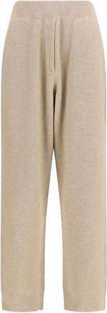 Brunello Cucinelli Pantaloni in cashmere - - Trousers - Donna - Beige - S