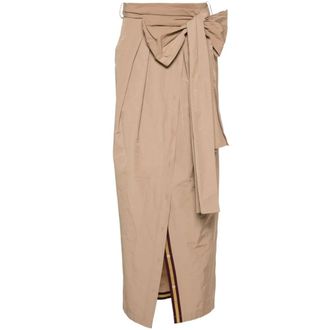 Dries Van Noten Maxi Skirts, female, Beige, Size: L Maxi Skirt
